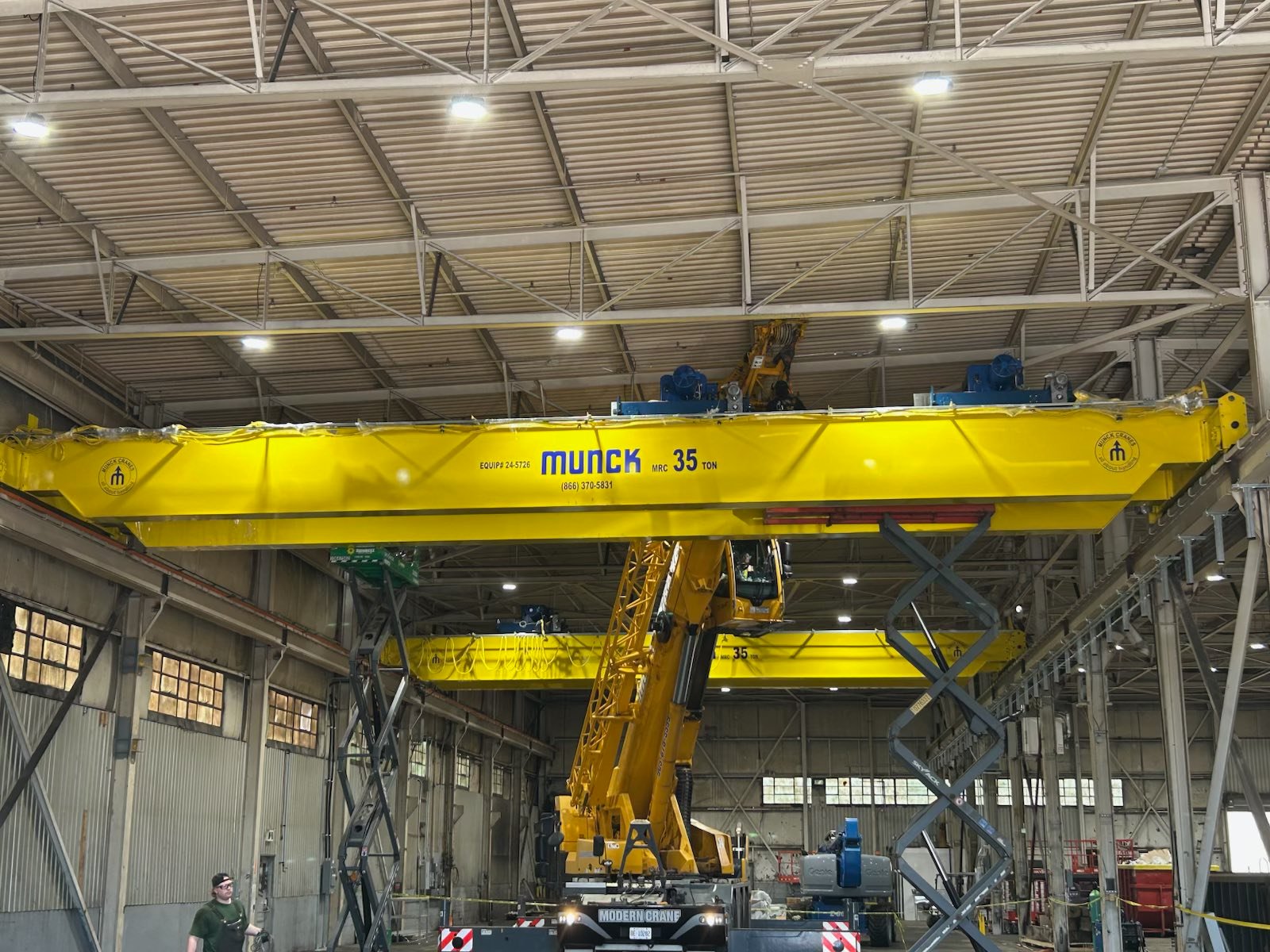 Overhead crane installation